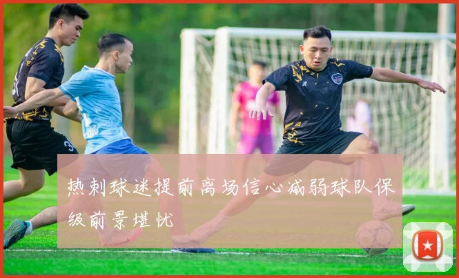 热刺球迷提前离场信心减弱球队保级前景堪忧